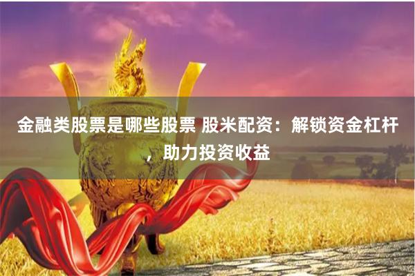 金融类股票是哪些股票 股米配资：解锁资金杠杆，助力投资收益
